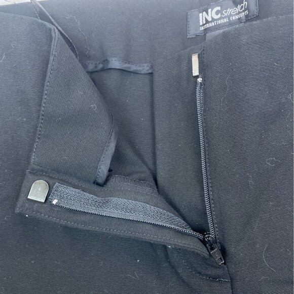 INC Stretch Women’s Black Pants W/ Lace Hem Size 6 Bloomingdales - New - Picture 3 of 7